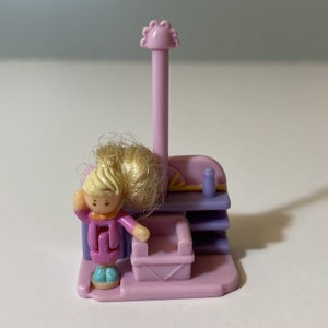 Vintage Polly Pocket Bluebird 1995 Comb &#39;n Curl Salon Variation & Polly Doll