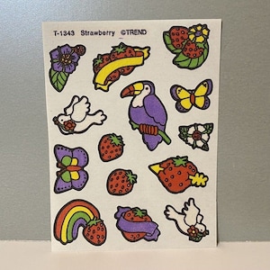 Vintage Trend Scratch N Sniff Strawberry Sticker Sheet