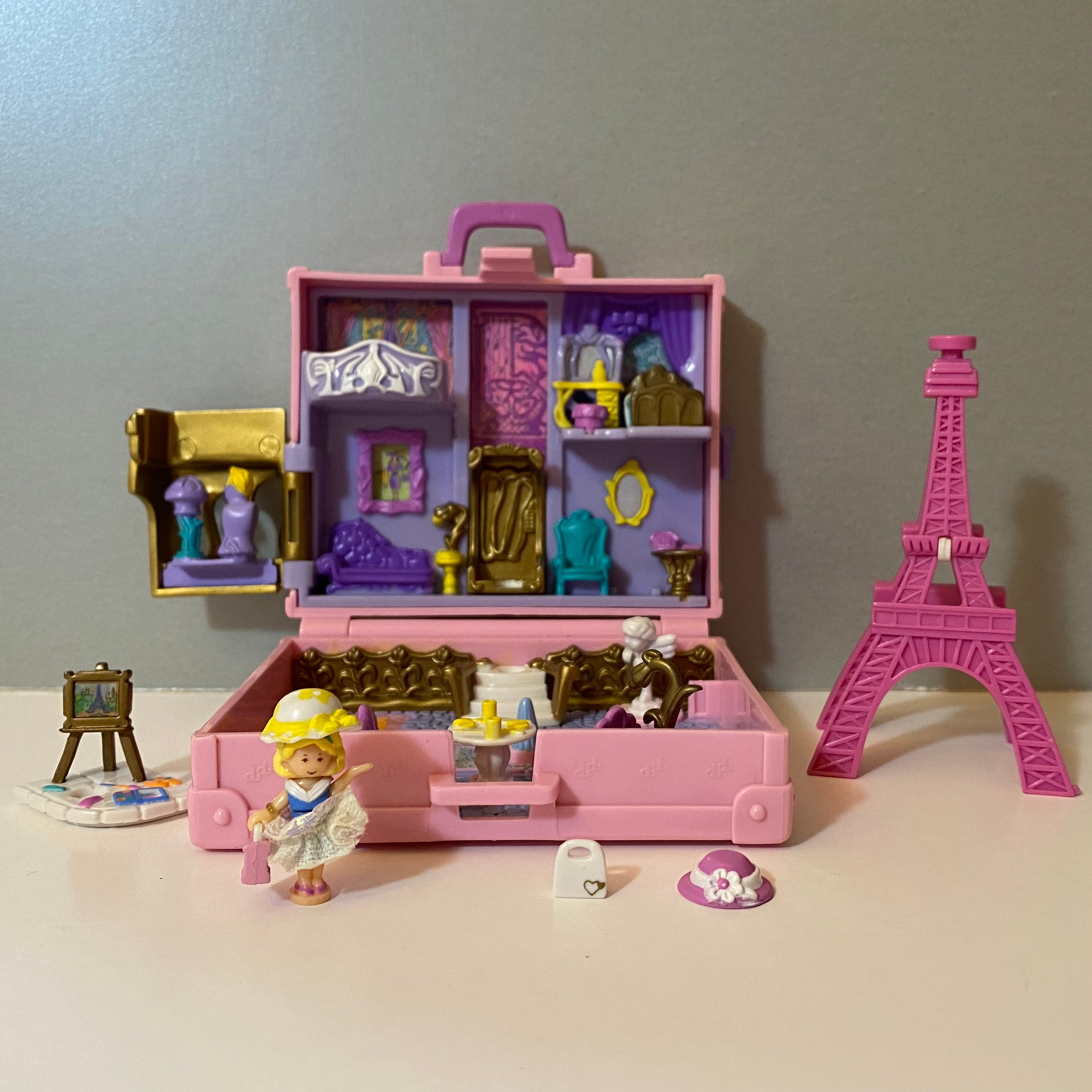 POLLY POCKET BLUEBIRD VALISE VOYAGE PARIS TOUR EIFFEL VINTAGE 1996