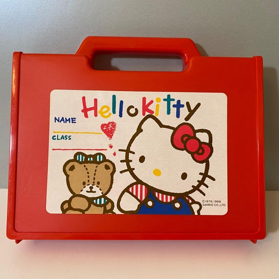 Vintage Sanrio 1988 Hello Kitty Red Plastic Case Storage Box - Etsy