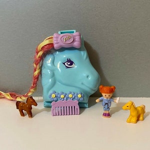 Vintage Polly Pocket Bluebird 1995 Pony Sisters Playset