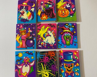 Vintage Lisa Frank Halloween Mini Notebooks Cute Party Favors - 2&quot; x 1 1/2”