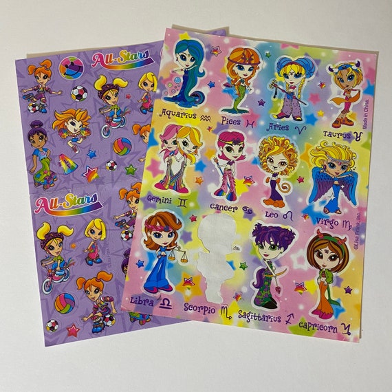 Lisa Frank Zodiac Signs & Girls Sports Allstars Sticker Etsy
