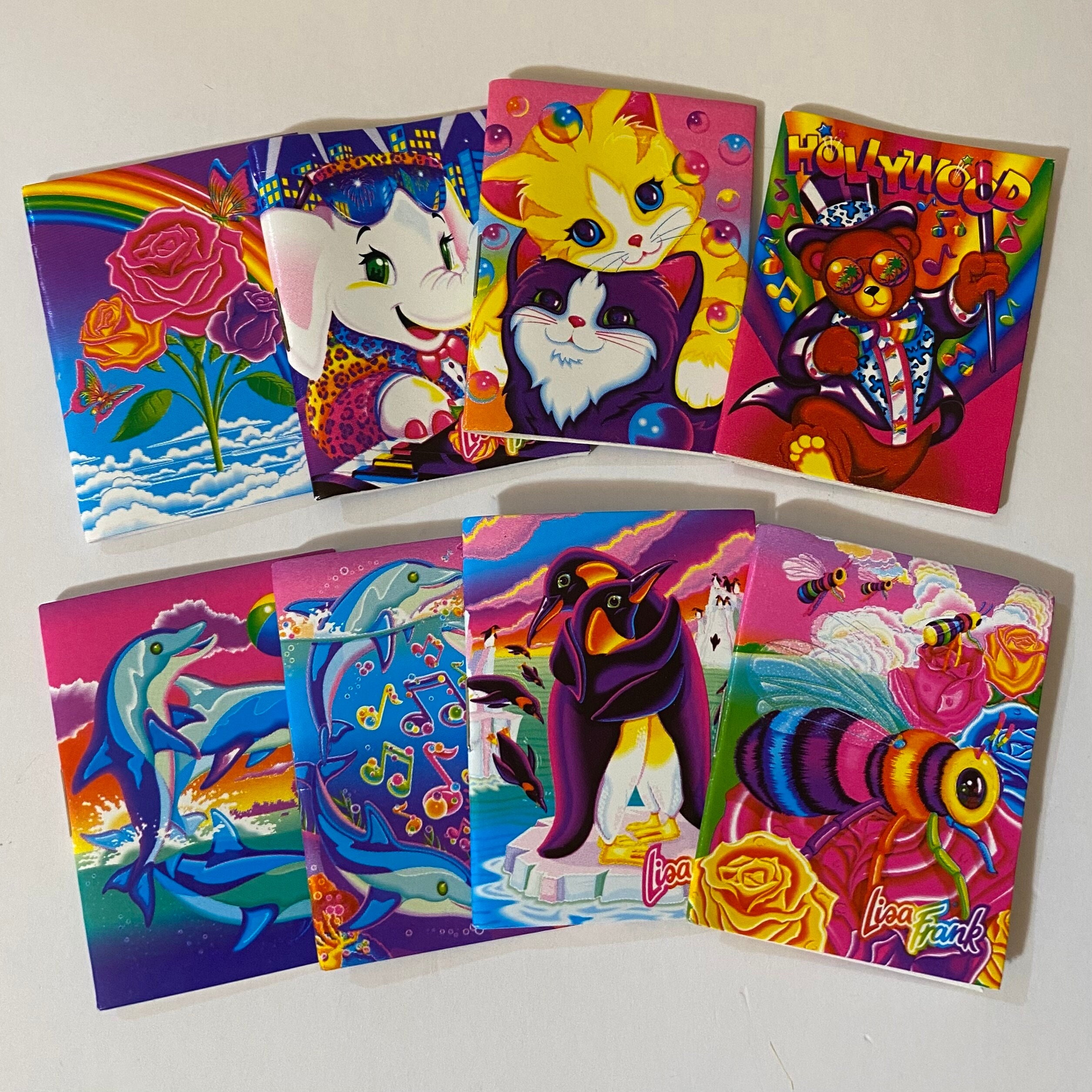 Vintage Lisa Frank Character Mini Notebook Party Favors 2 X 1 1/2