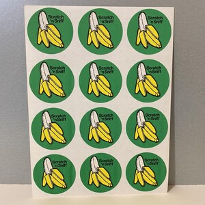 ヴィンテージ 3M スクラッチ＆スニフ バナナステッカー