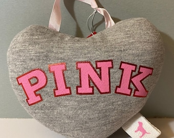 Victoria’s Secret Pink Vintage Collectible Display Mini Heart Pillow Door Hanger