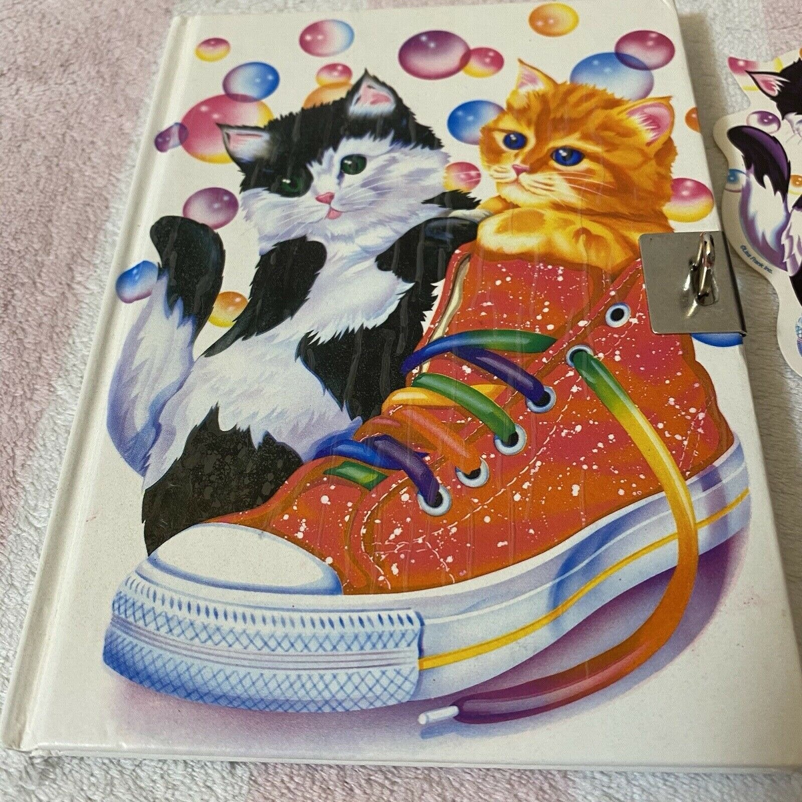 Vintage Lisa Frank Journal Sneaker Kittens Bubbles Notebook Etsy