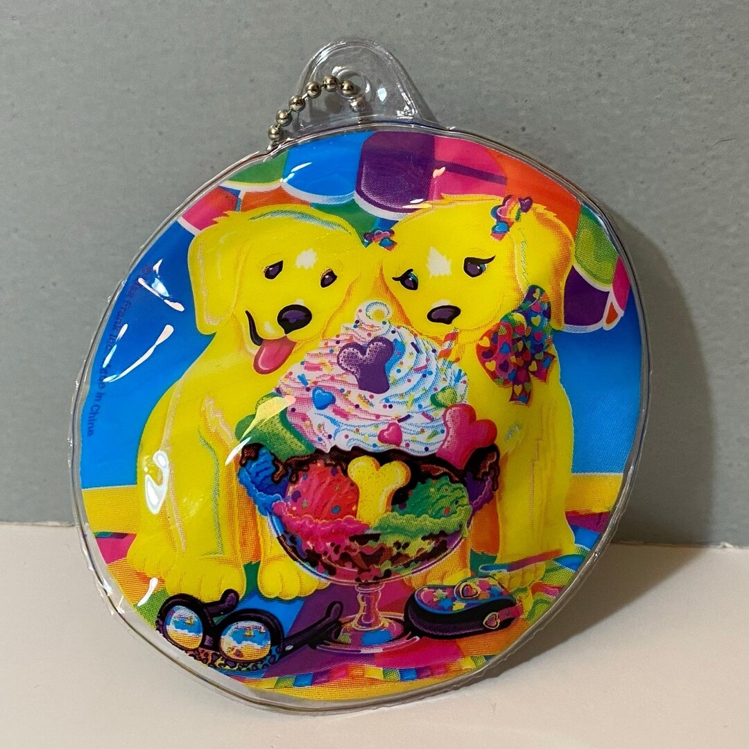 Vintage Lisa Frank Casey Candy Dogs Sundae Puffy Keychain unused Etsy