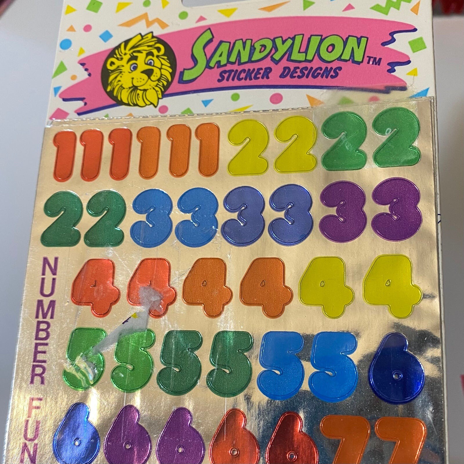 ヴィンテージ サンディライオン ステッカーセット 数字 文字 蝶 猫