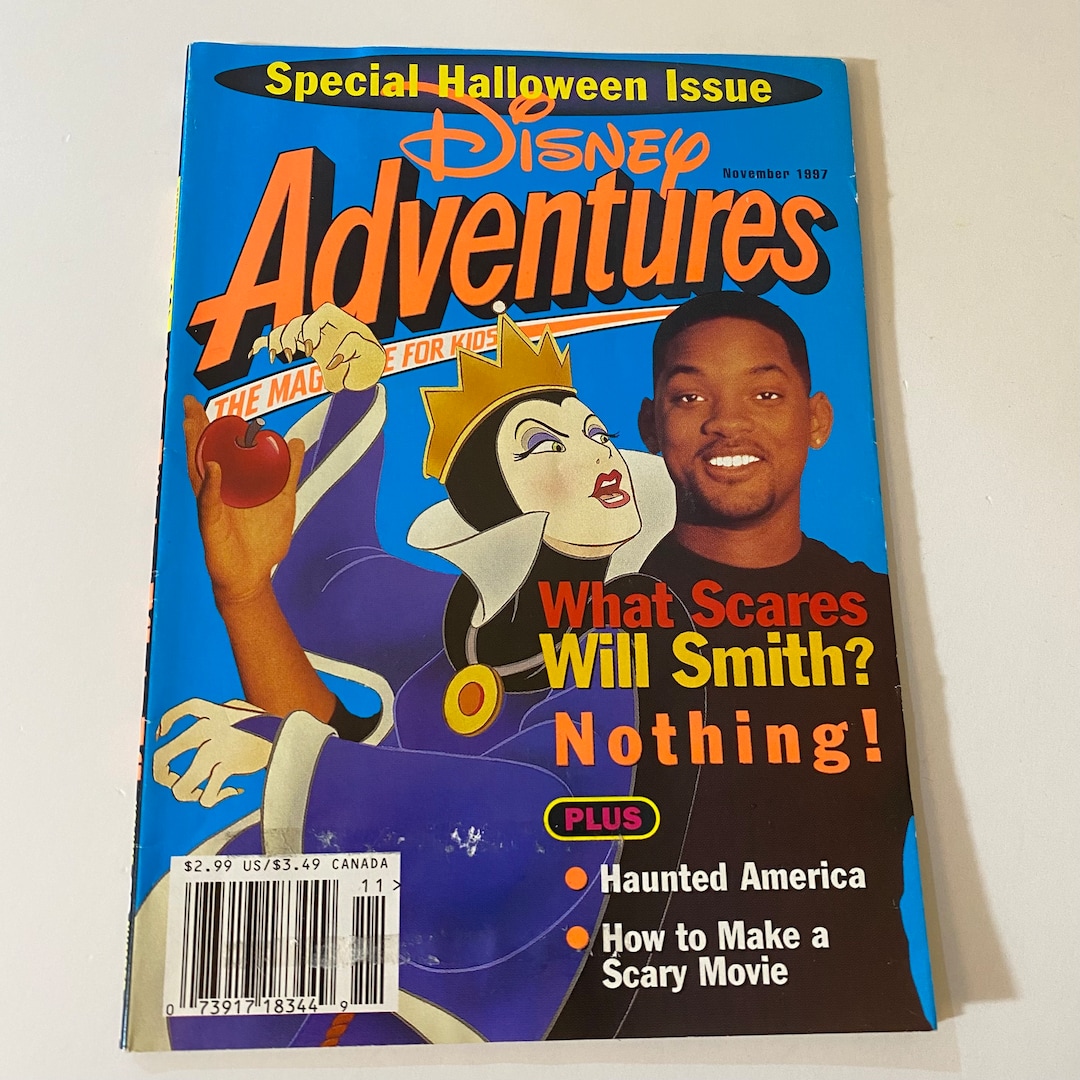 Vintage Disney Adventures Magazine Will Smith Halloween Special