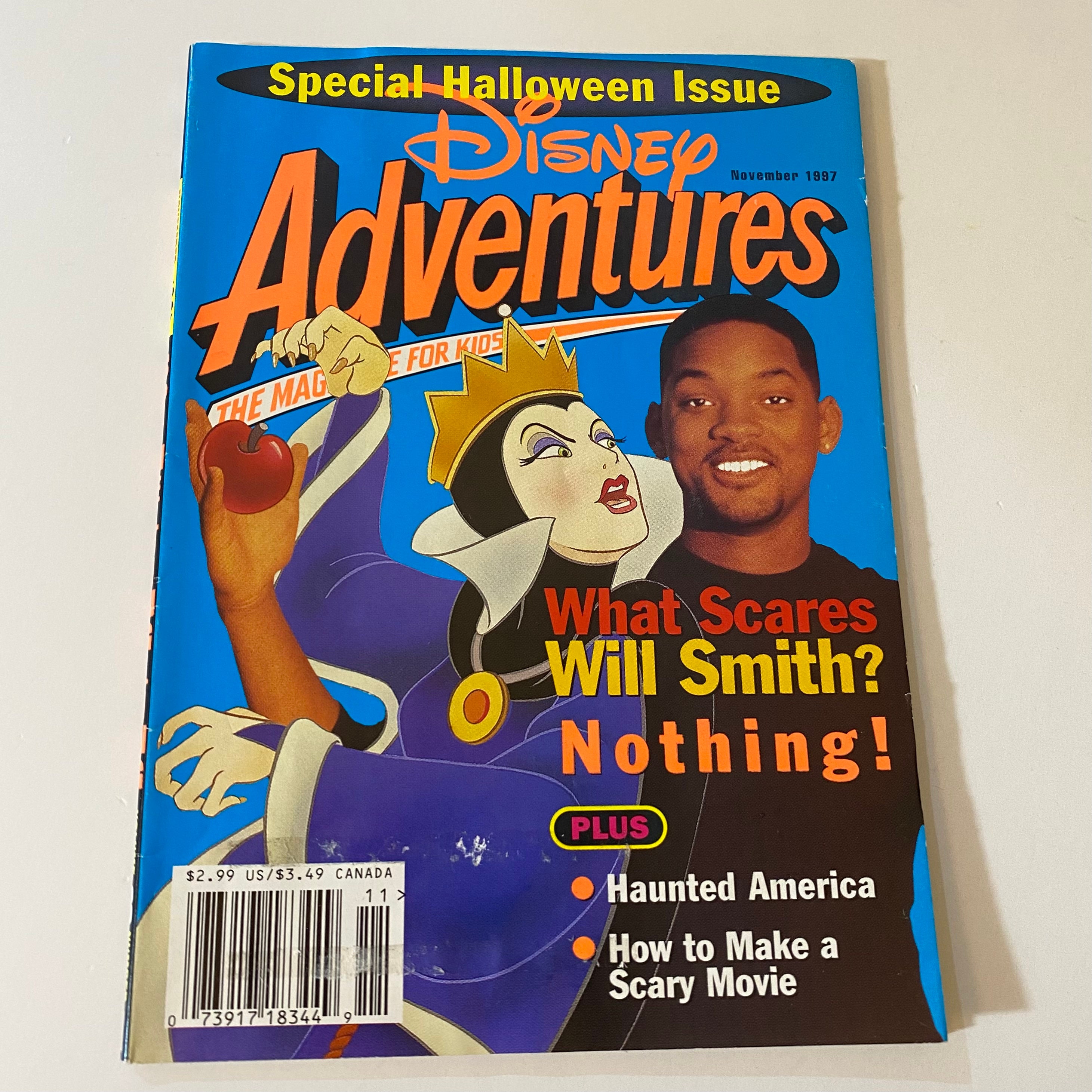 Vintage Disney Adventures Magazine Will Smith Halloween Special