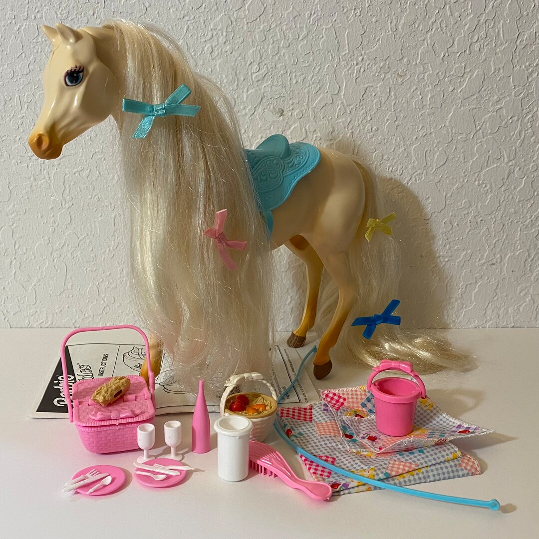 Mattel Vintage Barbie 1995 Nibbles Horse & Accessories Set Etsy