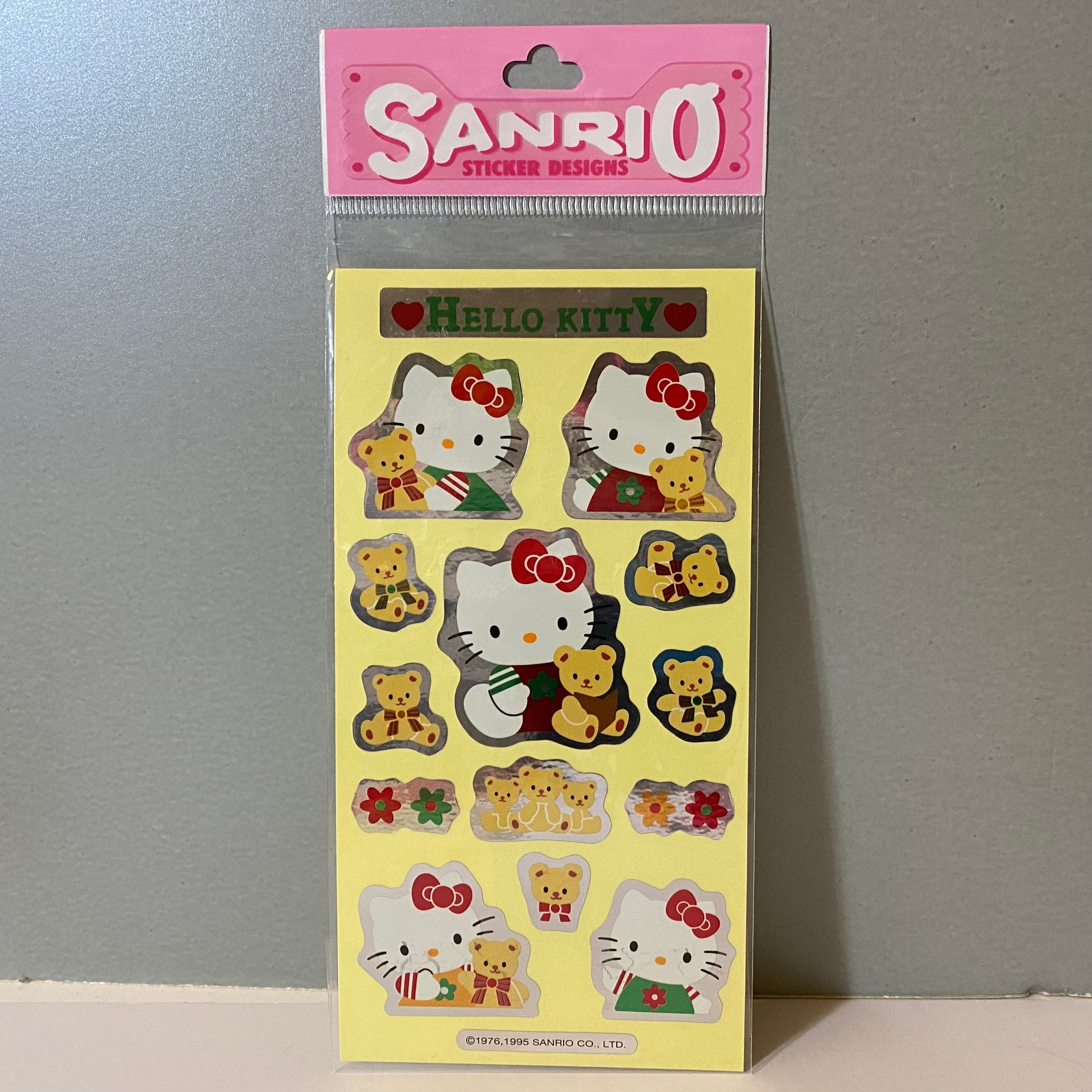 Vintage Sanrio 1995 Keroppi Hello Kitty Mylar Stickers - Etsy