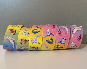 Vintage Lisa Frank Rainbow Reef Skeeter Seal Fish Rollouts Stickers