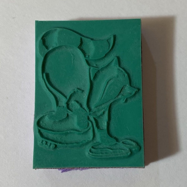 Vintage Lisa Frank Raccoon Mini Foam Rubber Stamp