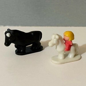 Vintage Polly Pocket Bluebird 1991 Polly’s Dream World Bull & Girl On Horse