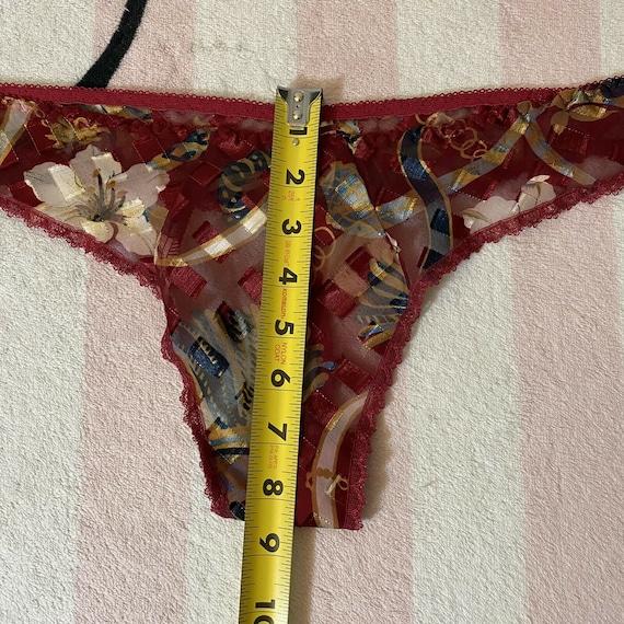 Victoria's Secret 1980's Vintage Thong Panty Unde… - image 10