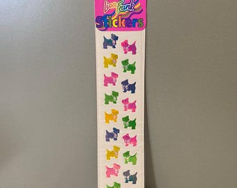 Pegatinas vintage de perro escocés de Lisa Frank