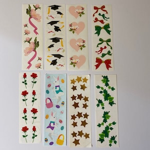 Vintage Mrs. Grossman’s Stickers Set Flowers Graduation & More