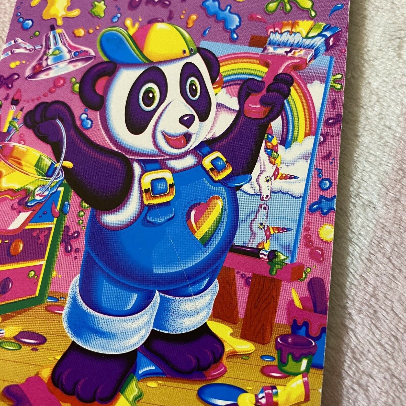 Vintage Lisa Frank Painter Panda Bear Mini Notepad | Etsy