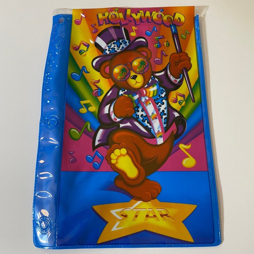 Vintage Lisa Frank Hollywood Bear Binder Pencil Case Pouch - Etsy