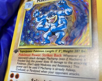 Vintage Pokemon Card Foil Holo Machamp 1st Edition Holographic 8/102 * Great Condition - Etsy Vintage Pokemon Card Foil Holo Machamp 1st Edition Holographic 8/102 * Great Condition - Etsy