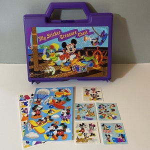 Sandylion vintage Disney Topolino Pippo Paperino + kit custodia e adesivi tesoro adesivi