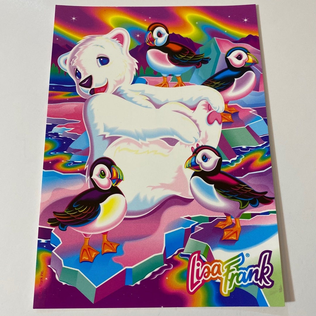 Vintage Lisa Frank Roary Polar Bear Puffins Postcard - Etsy