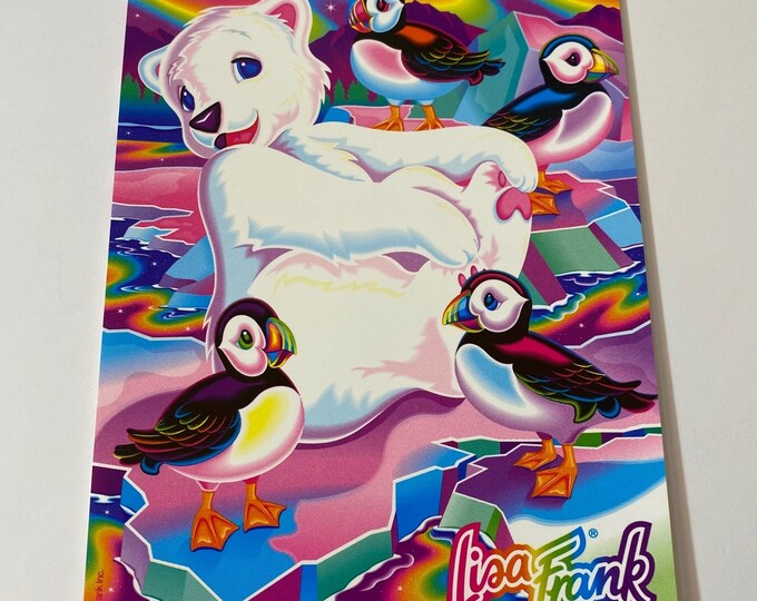 Vintage Lisa Frank Roary Polar Bear Puffins Postcard - Etsy