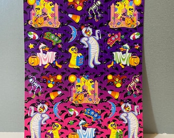 Vintage Lisa Frank Puppies Bears Halloween Stickers S315