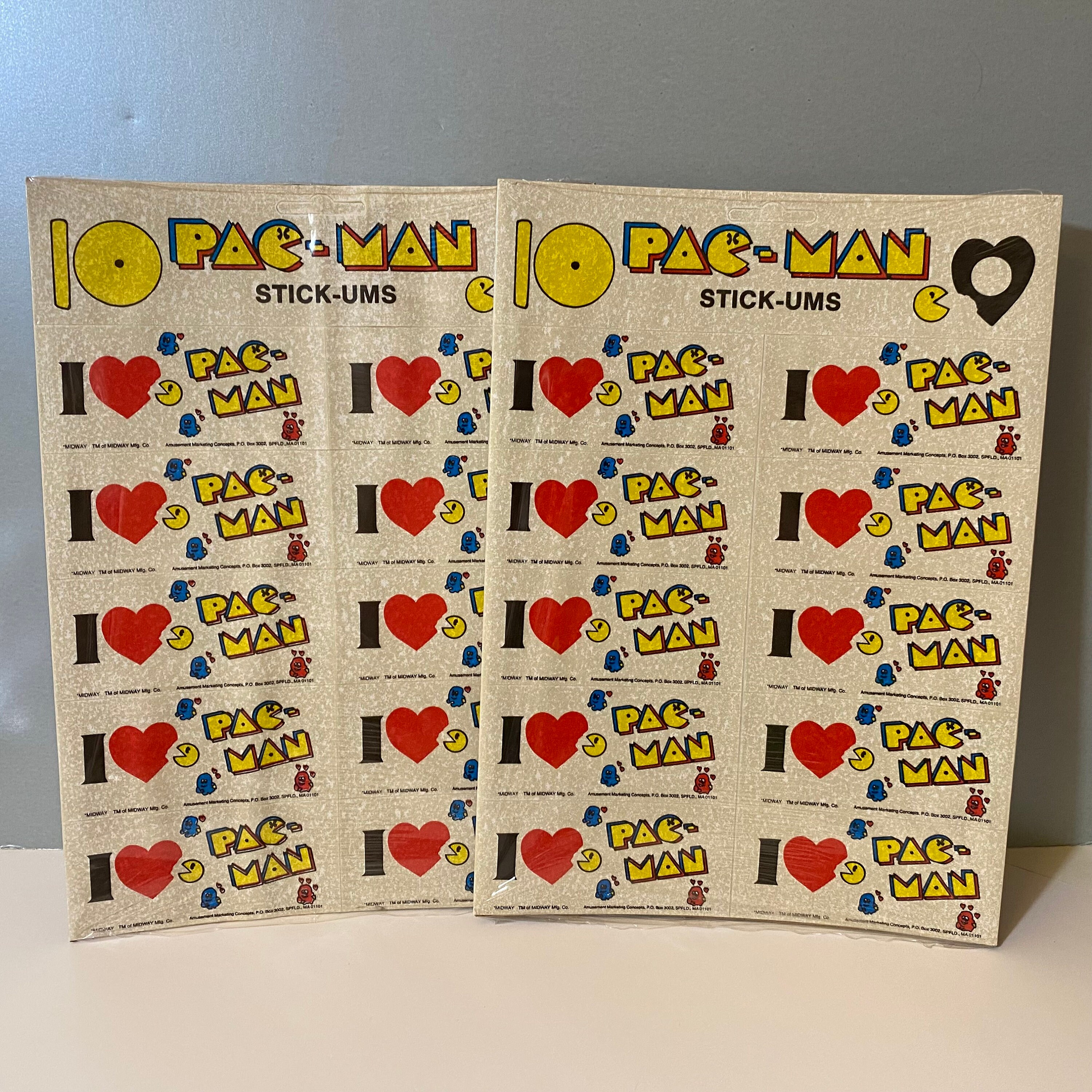 Vintage 1980s Pac-man Stickers I Love Pac-man Stick-ums - Etsy
