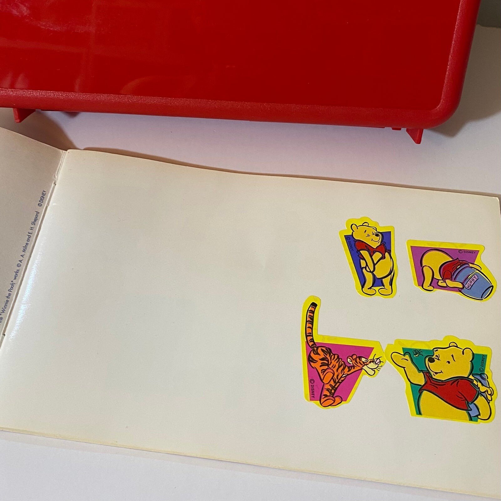 Vintage Sandylion Disney Winnie the Pooh Sticker Treasure Kit Case