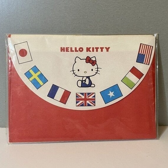 Vintage Sanrio Hello Kitty 1976 Flag Envelopes & Stickers - Etsy