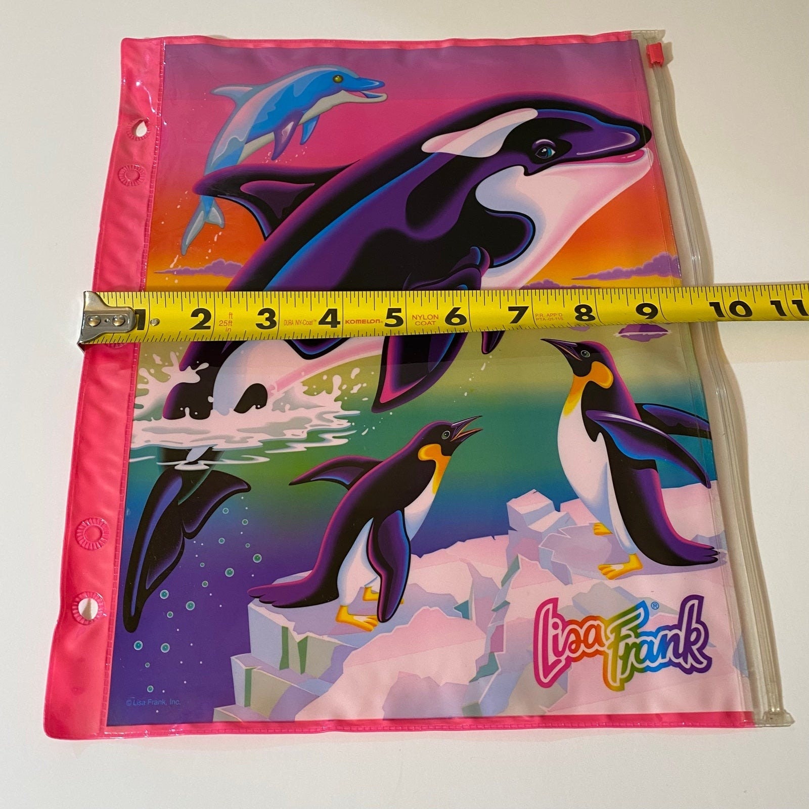 Vintage Lisa Frank Max Splash Whale Dolphin Penguins 5 Ring Pencil