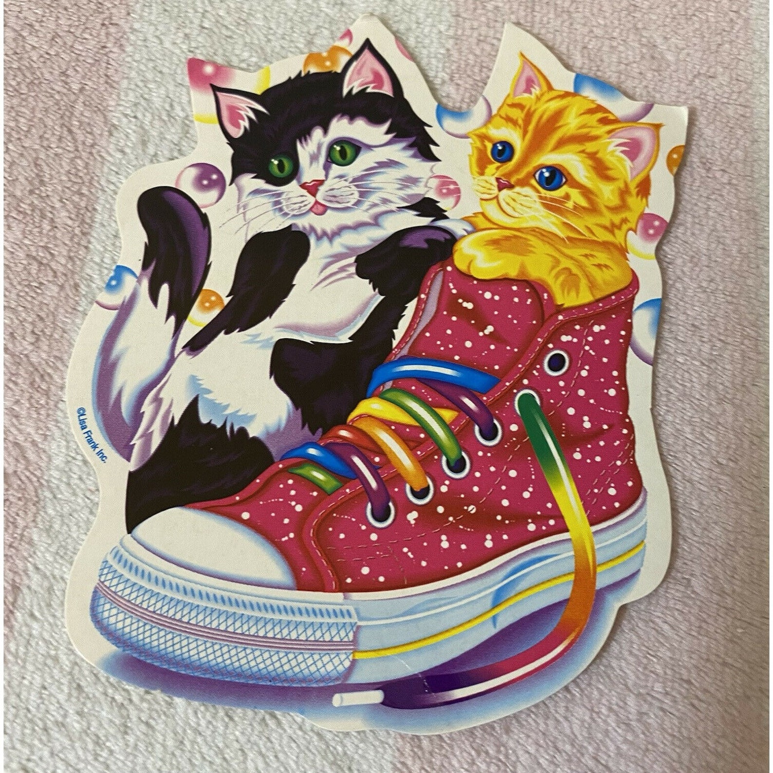 Vintage Lisa Frank Journal Sneaker Kittens Bubbles Notebook Etsy