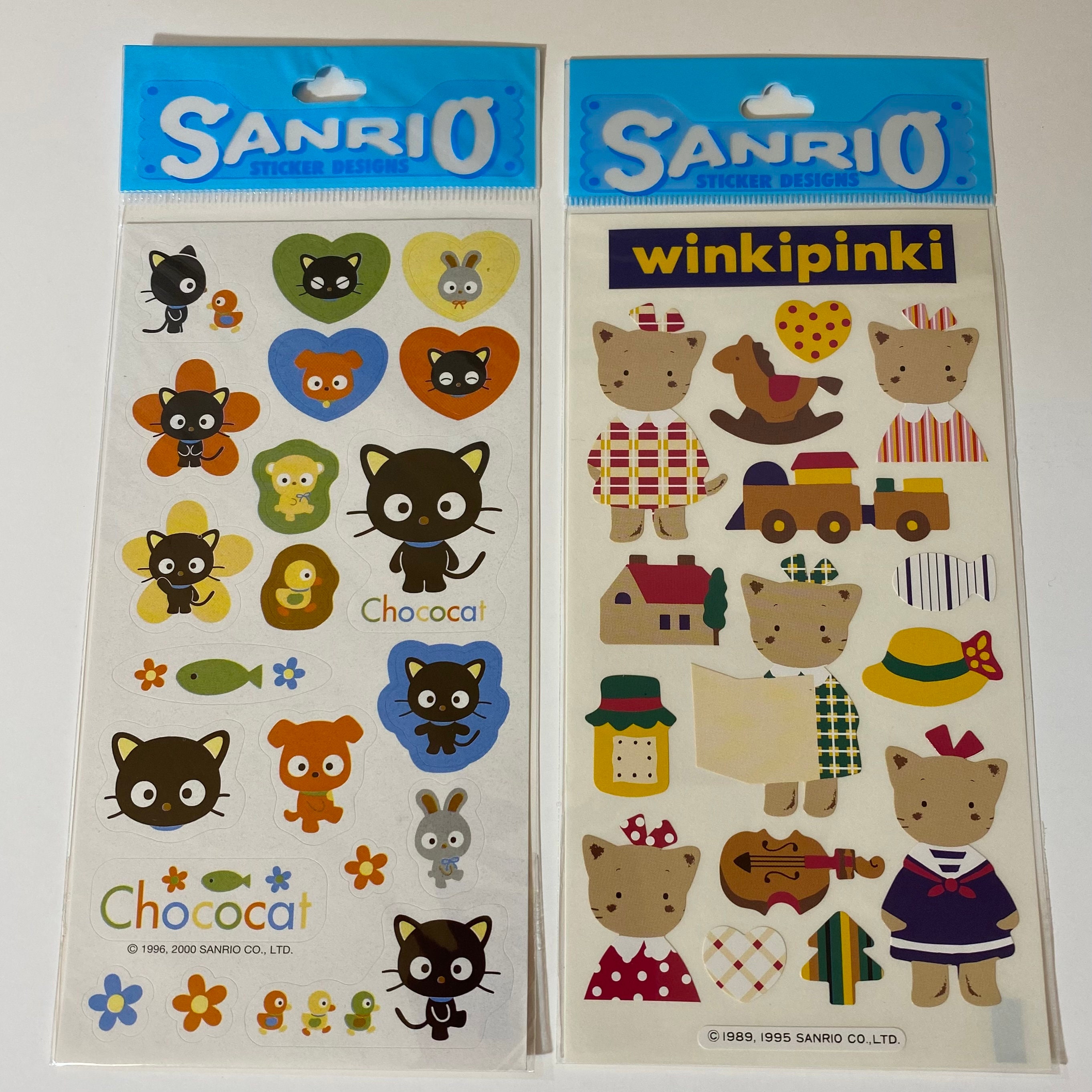 Vintage Sanrio 1996 2000 Chococat or 1989 1995 Winkipinki Stickers