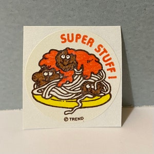Adesivo Vintage Trend Scratch N Sniff Coisas super! Espaguete e almôndegas