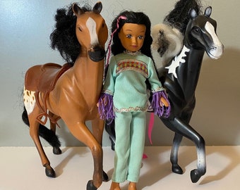 Lot De 2 Barbies Collector Cali Girl Western Avec Chevaux & Accessoires - Occasion Complet