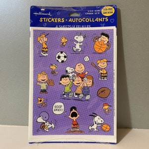Vintage Hallmark Snoopy & Friends Sports Stickers