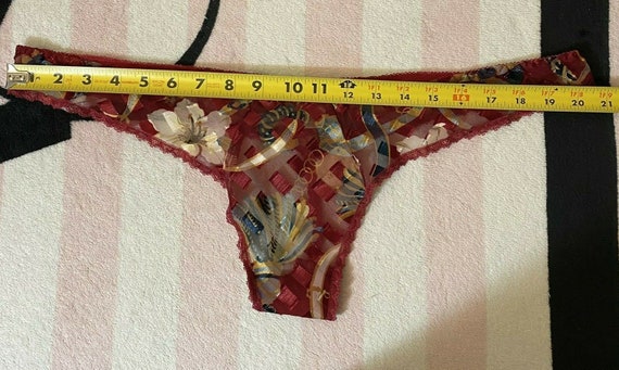 Victoria's Secret 1980's Vintage Thong Panty Unde… - image 9