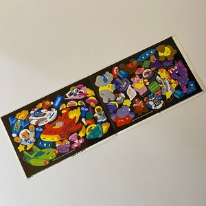 Vintage Sandylion Stickers Set Space Animals Activity Scene