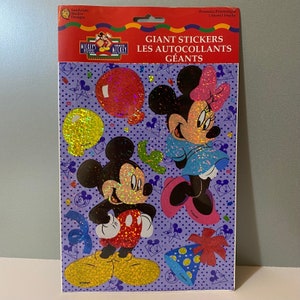 Vintage Sandylion Disney Mickey & Minnie Mouse Giant Jumbo Stickers