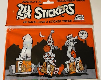 Vintage Mello Smello Halloween Treat 24 Scratch N Sniff-stickers
