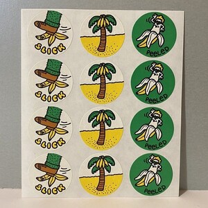 Vintage Eureka Scratch N Sniff Banana Stickers