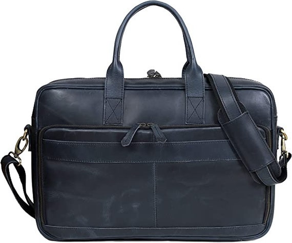 Leather Briefcase Bag Men Women Laptop Briefcase Bag - Etsy