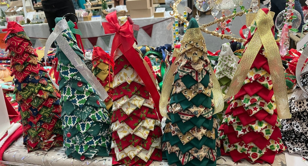 Quilted Patchwork Christmas Tree Ornament, Christmas Decorations