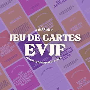 Jeu de cartes pour EVJF, Jeu evjf, EVJF, Jeu de société à boire, Jeu de soirée, Soirée entre filles, Jeu imprimable