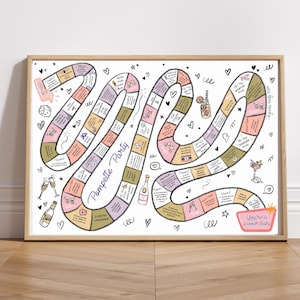 EVJF board game, EVJF game, EVJF, Drinking board game, Evening game, Girls&#39; night out, Singles game