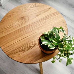 Solid Oak Coffee Table: Mid-Century Modern Scandinavian Design