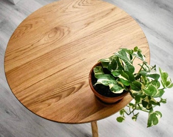 Solid Oak Coffee Table: Mid-Century Modern Scandinavian Design
